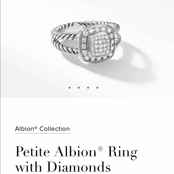 DAVID YURMAN PETITE ALBION DIAMOND RING - Picture 4 of 10